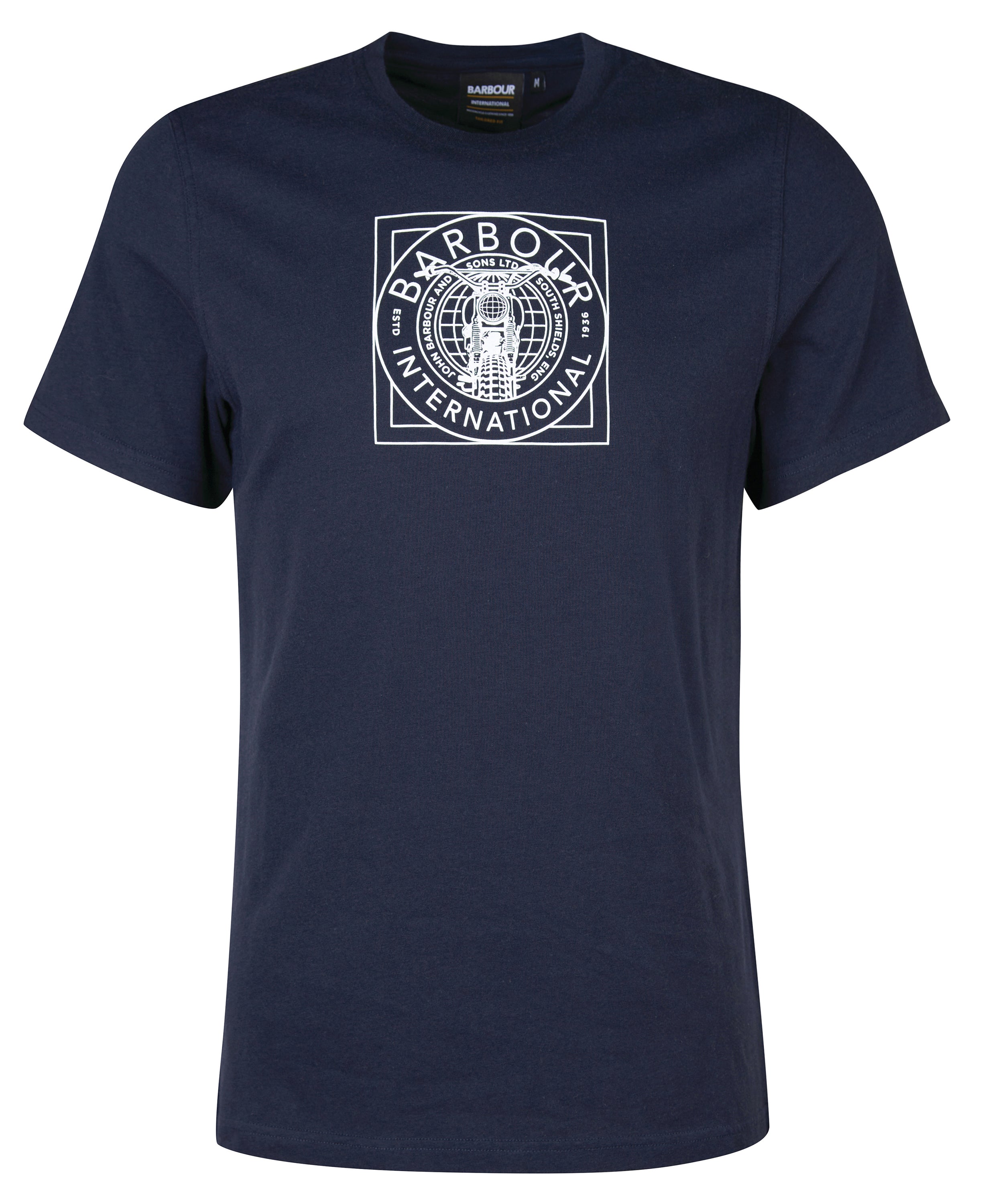 ID70082-Barbour Intl Navy Miles T-Shirt | Zebra Menswear