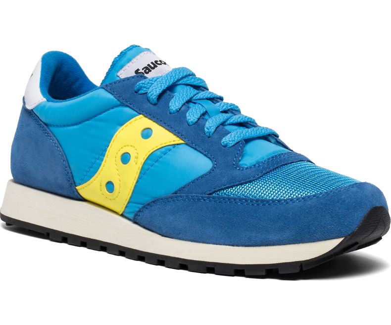 blue and yellow saucony