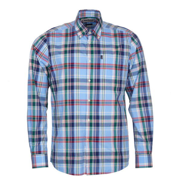 barbour blue shirt