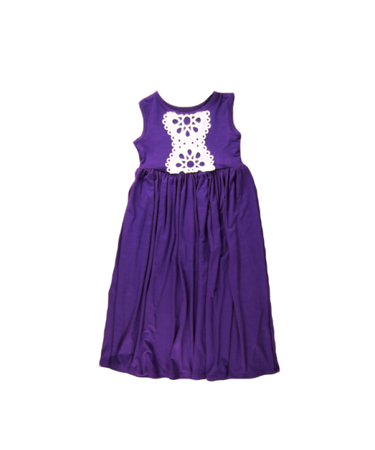 girls purple summer dress