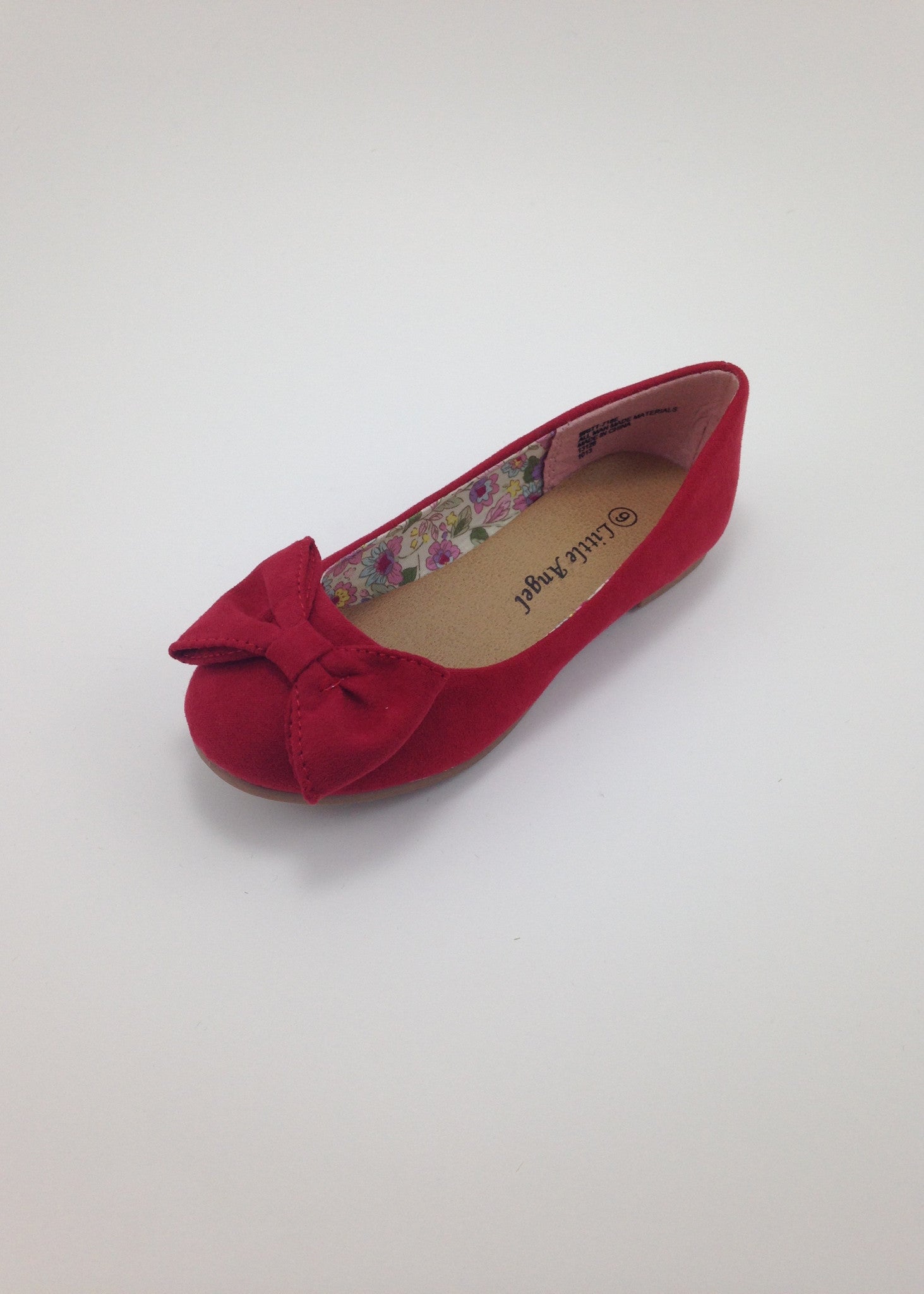 girls red flat shoes