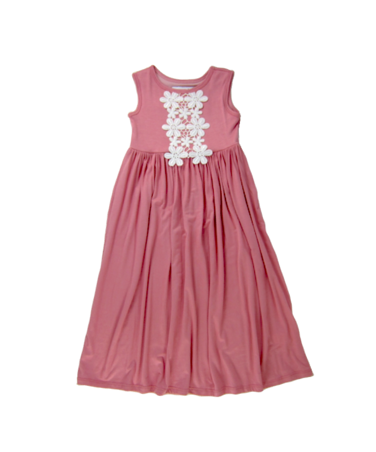 dusty rose summer dress