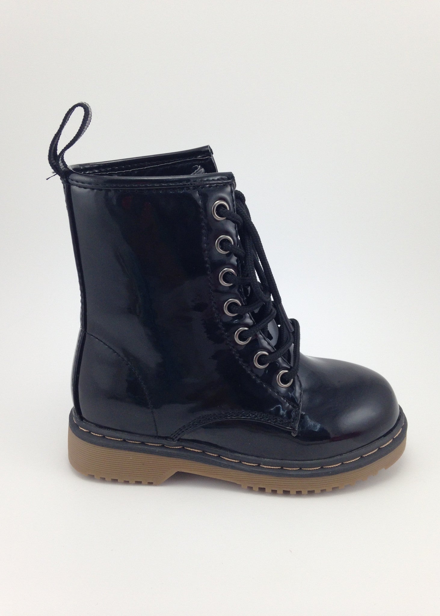 Girls Shoes | Girls Black Patent Boots 