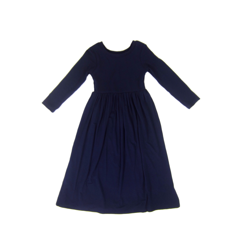 girls navy maxi dress