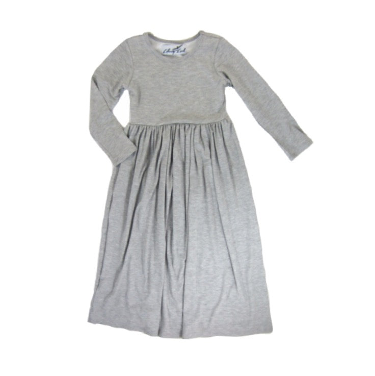 Girls Gray Maxi Dress