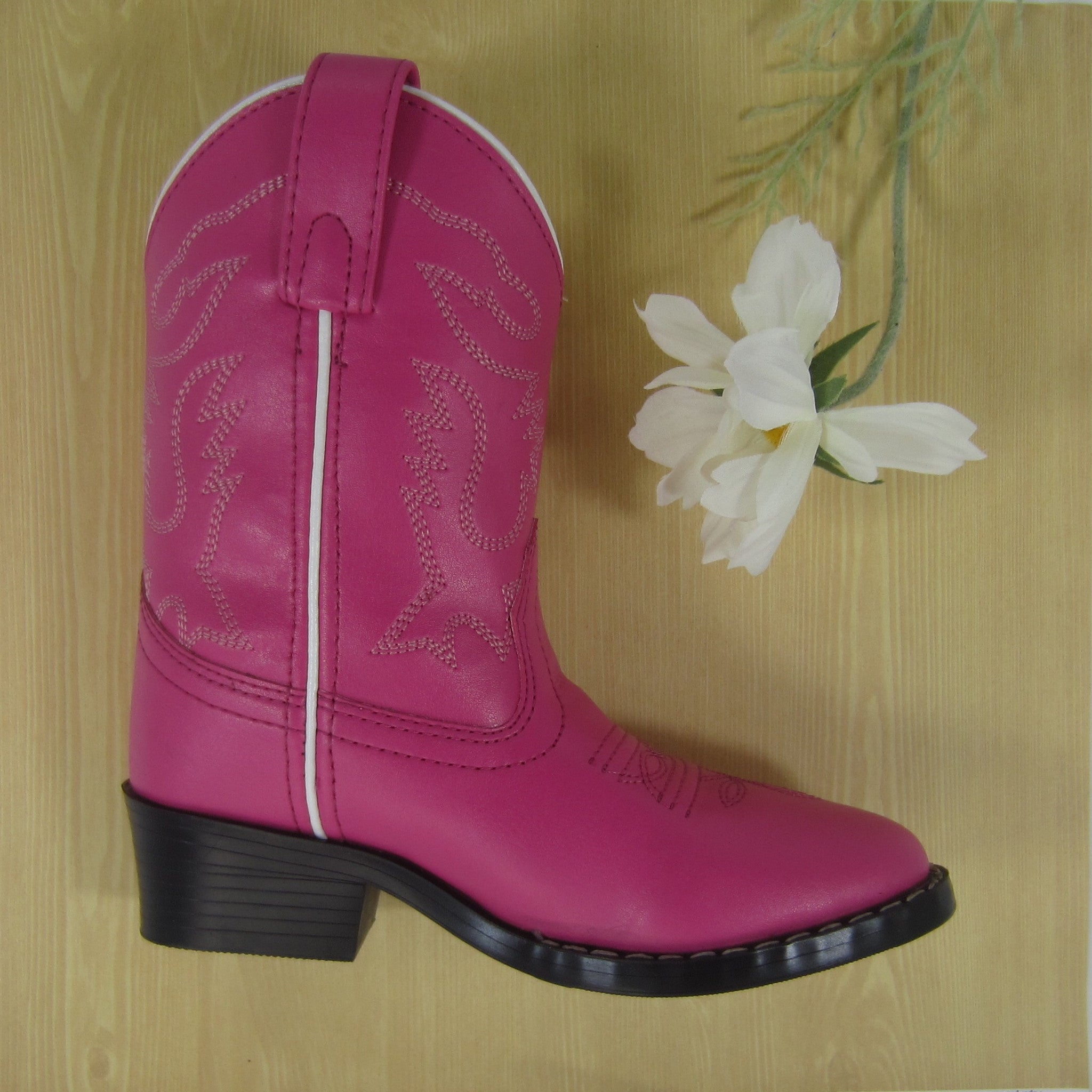 Girls Pink Westen Boots