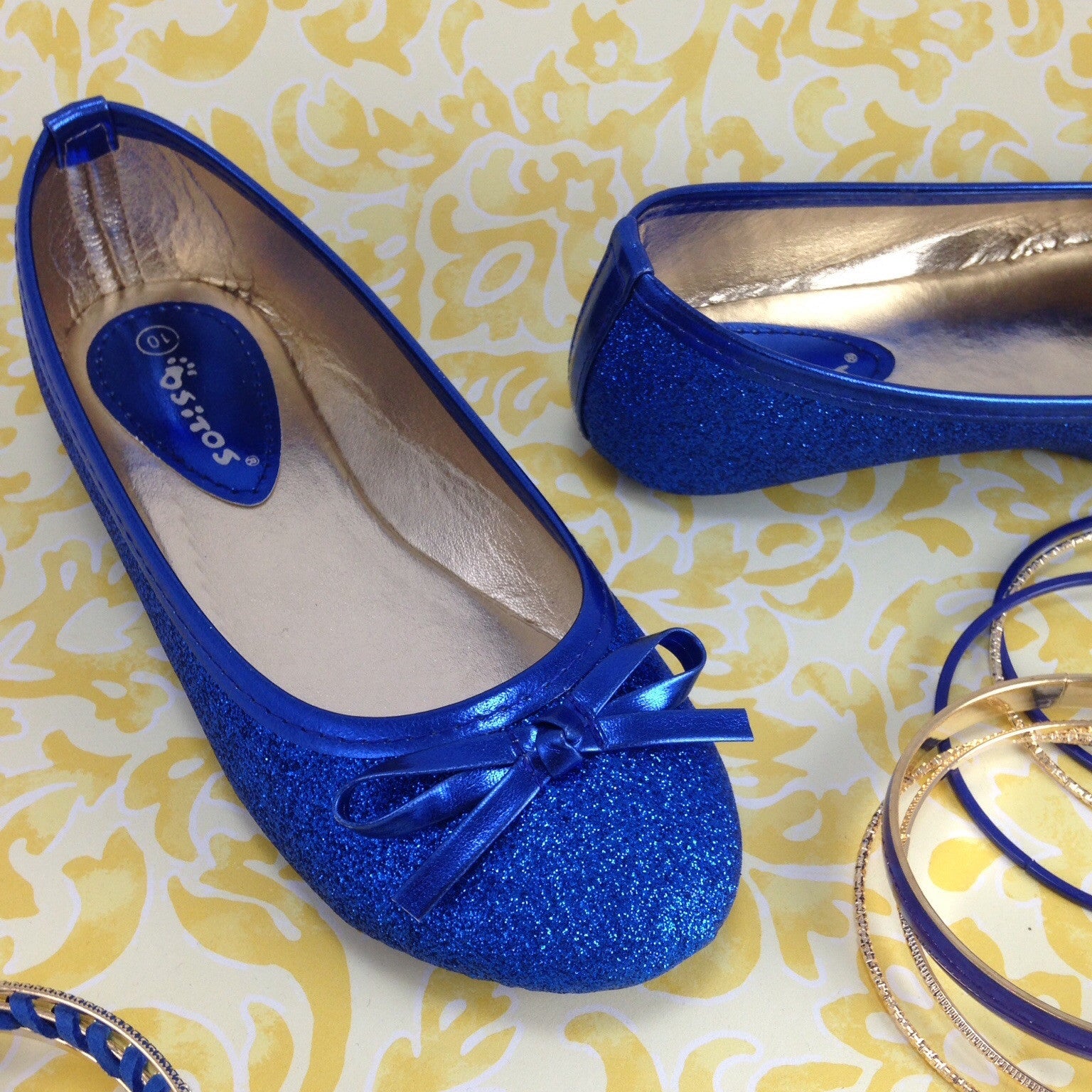 Girls Shoes | Girls Cobalt Flats | Royal Blue Shoes - Liberty Lark LLC