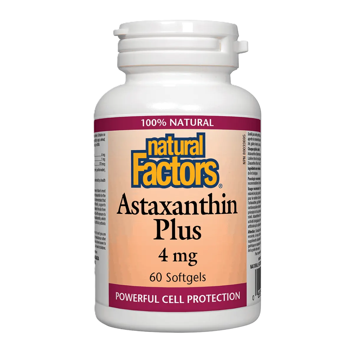 Natural Factors Astaxanthin Plus 4mg 60 Softgels