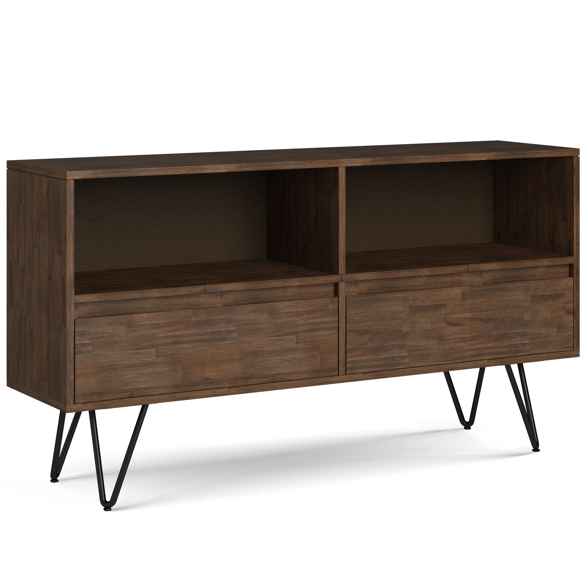 Rustic Natural Aged Brown Low Bookcase from Chase