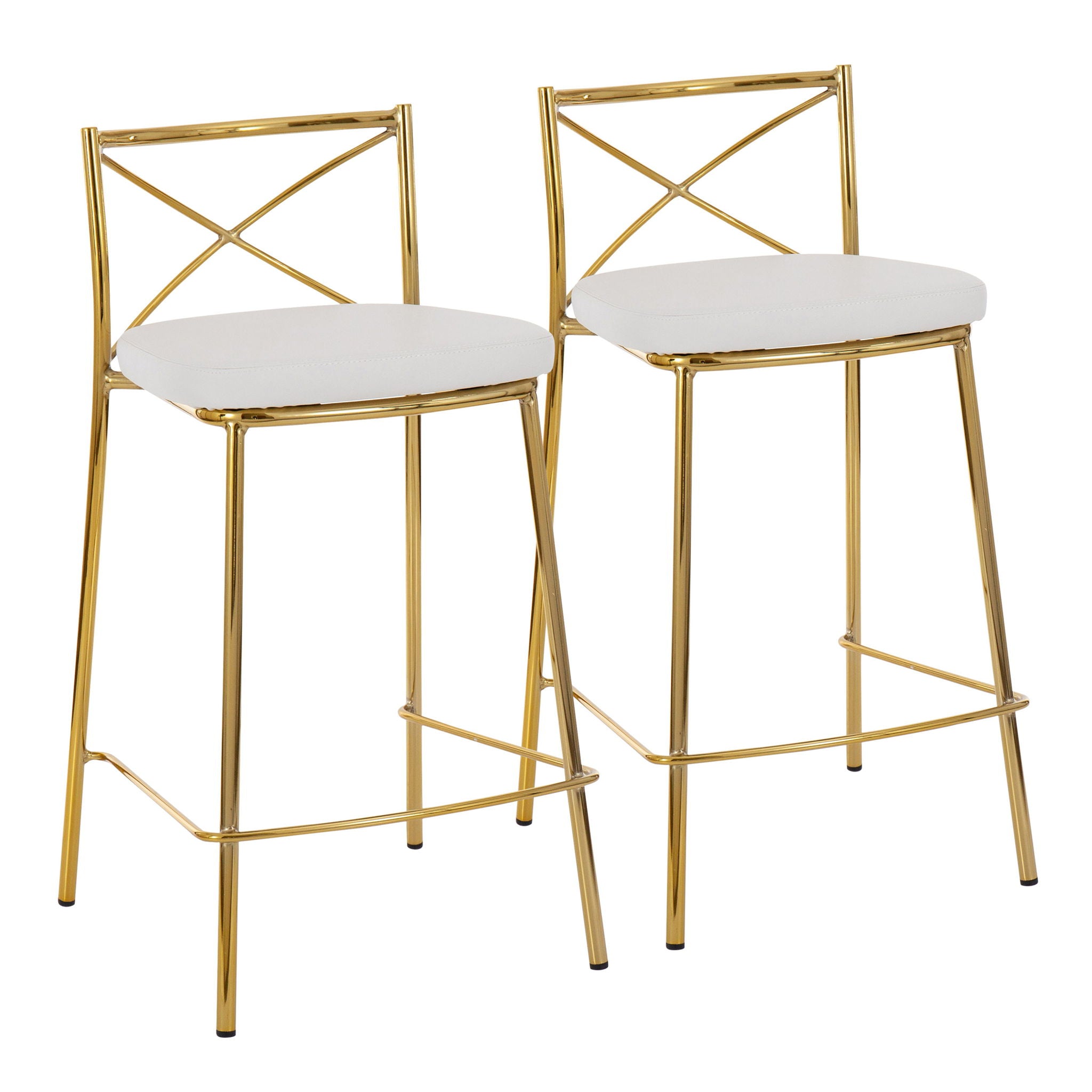 Contemporary Set of 2 Fixed Height Counter Stools - The Modern Charlotte