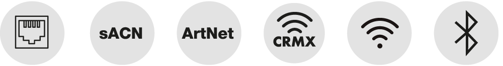 Connectivity with Rainbow 2 - Ethernet, WIFI, Bluetooth, sACN, ArtNet and CRMX