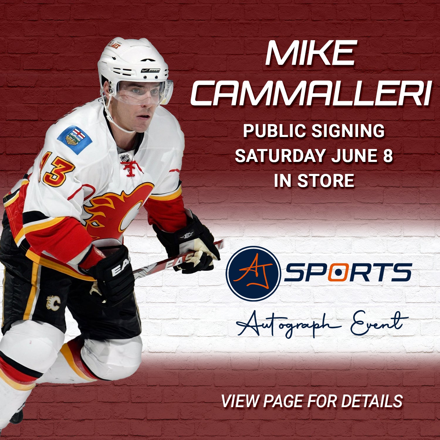  Mike Cammalleri Signing Pre-Order 