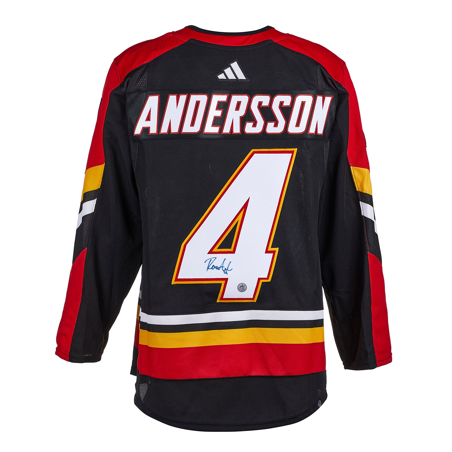  Rasmus Andersson Signed Calgary Flames Reverse Retro 2.0 adidas Jersey 