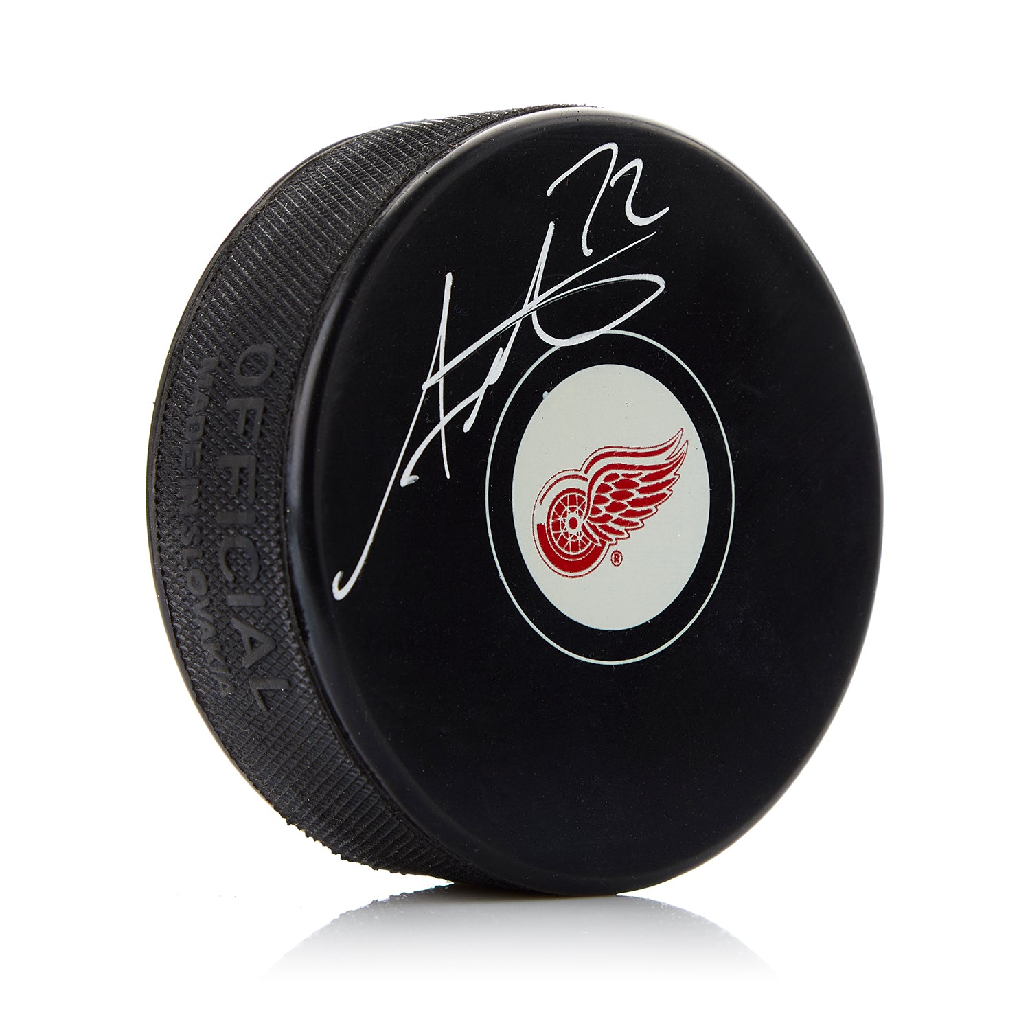  Andreas Athanasiou Detroit Red Wings Autographed Hockey Puck 