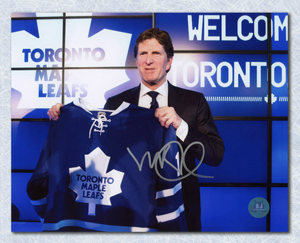  Mike Babcock Toronto Maple Leafs Autographed Welcome 8x10 Photo 