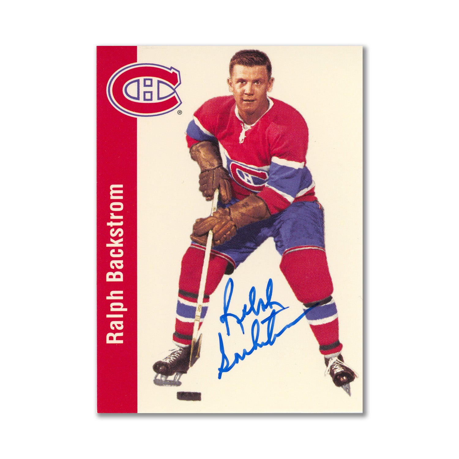  Autographed 1994 Parkhurst Missing Link #77 Ralph Backstrom Hockey Card 