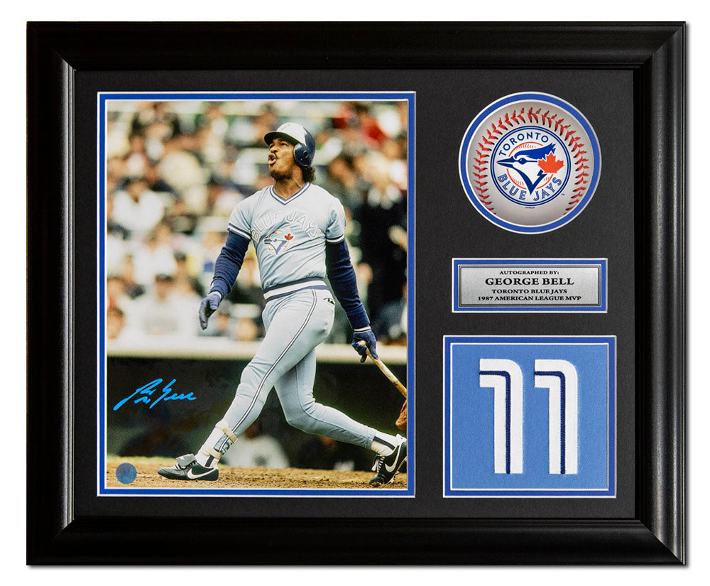 AJ Sports Joe Carter Blue Jays Signed 1993 World Series Home Run 20 x 24  Jersey Number Frame