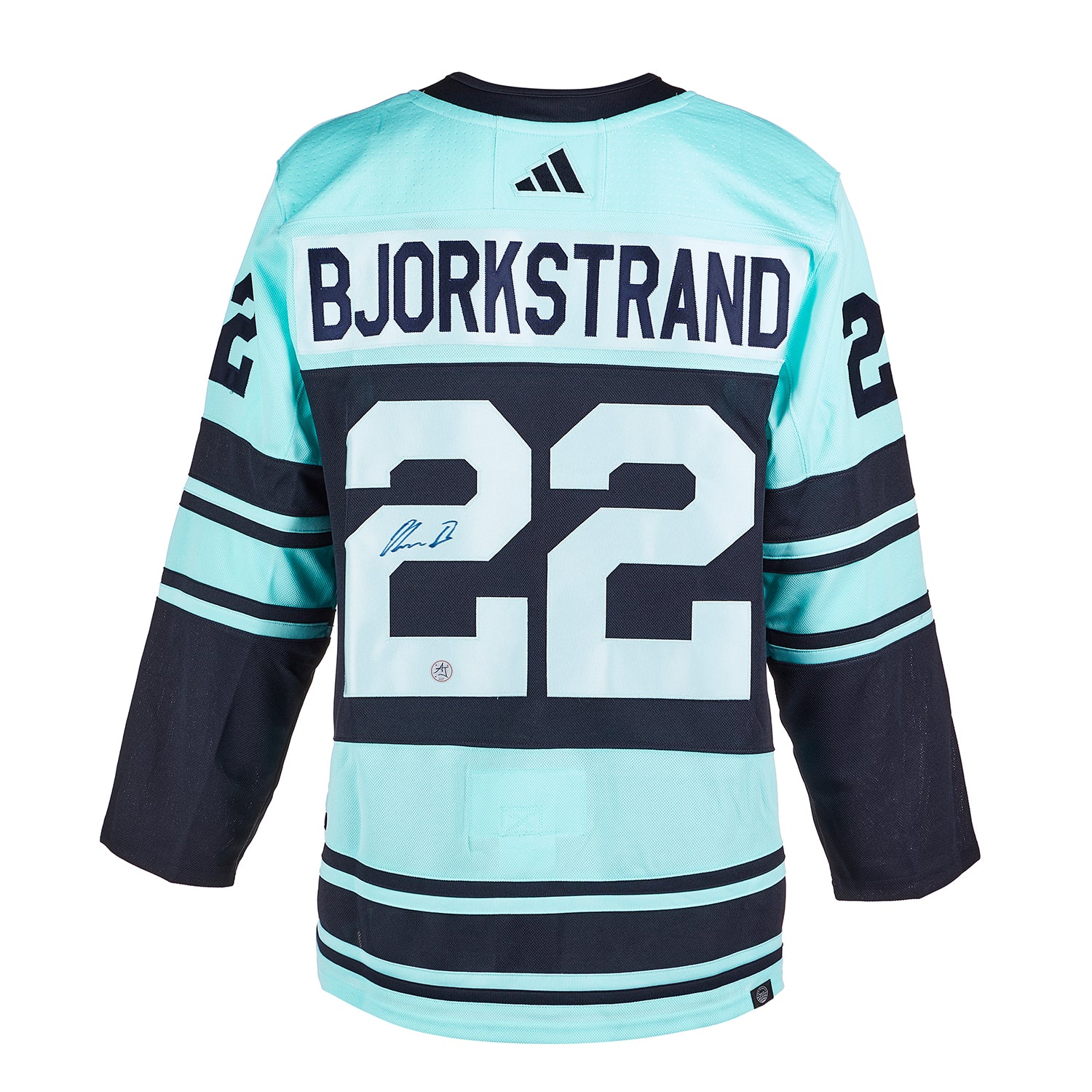  Oliver Bjorkstrand Signed Seattle Kraken Reverse Retro 2.0 adidas Jersey 