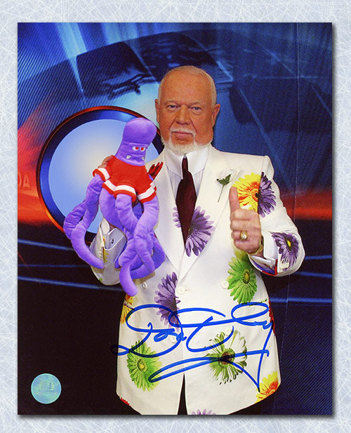  Don Cherry Coach's Corner Autographed Detroit Octopus 8x10 Photo 