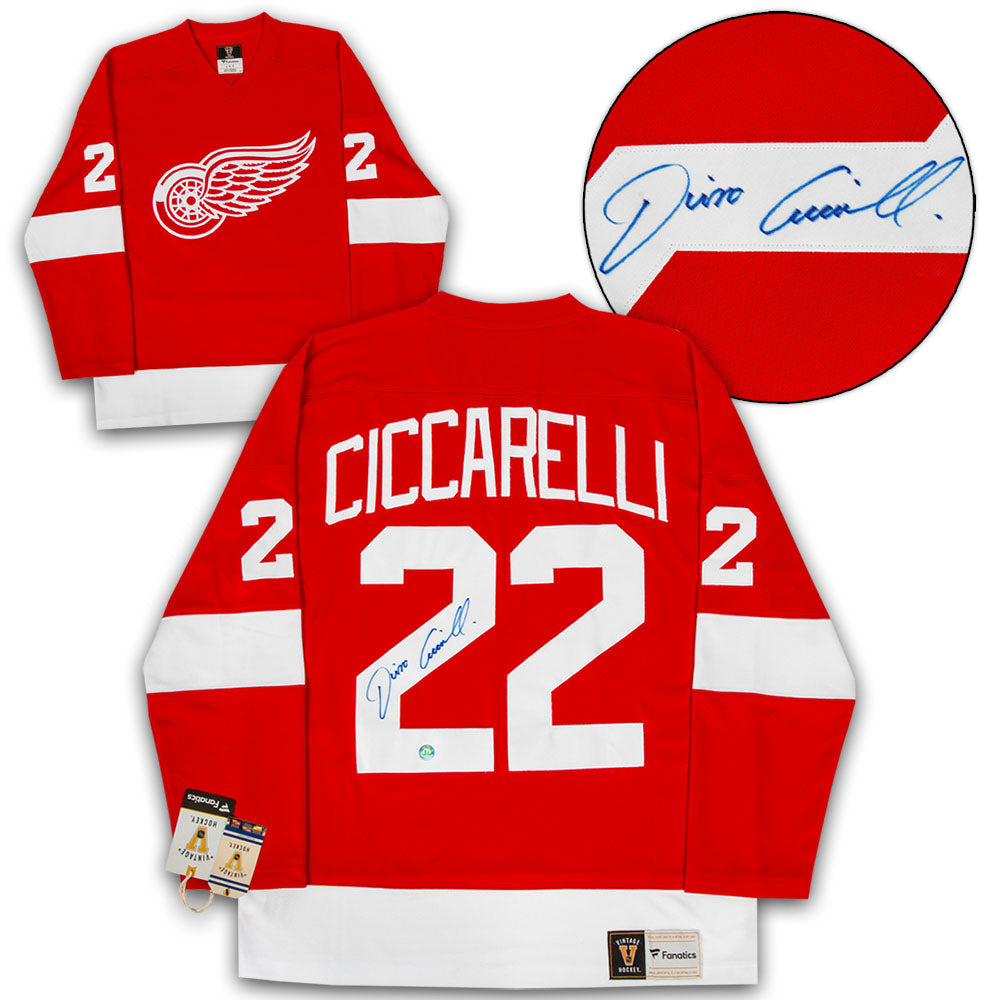  Dino Ciccarelli Detroit Red Wings Signed Retro Fanatics Jersey 