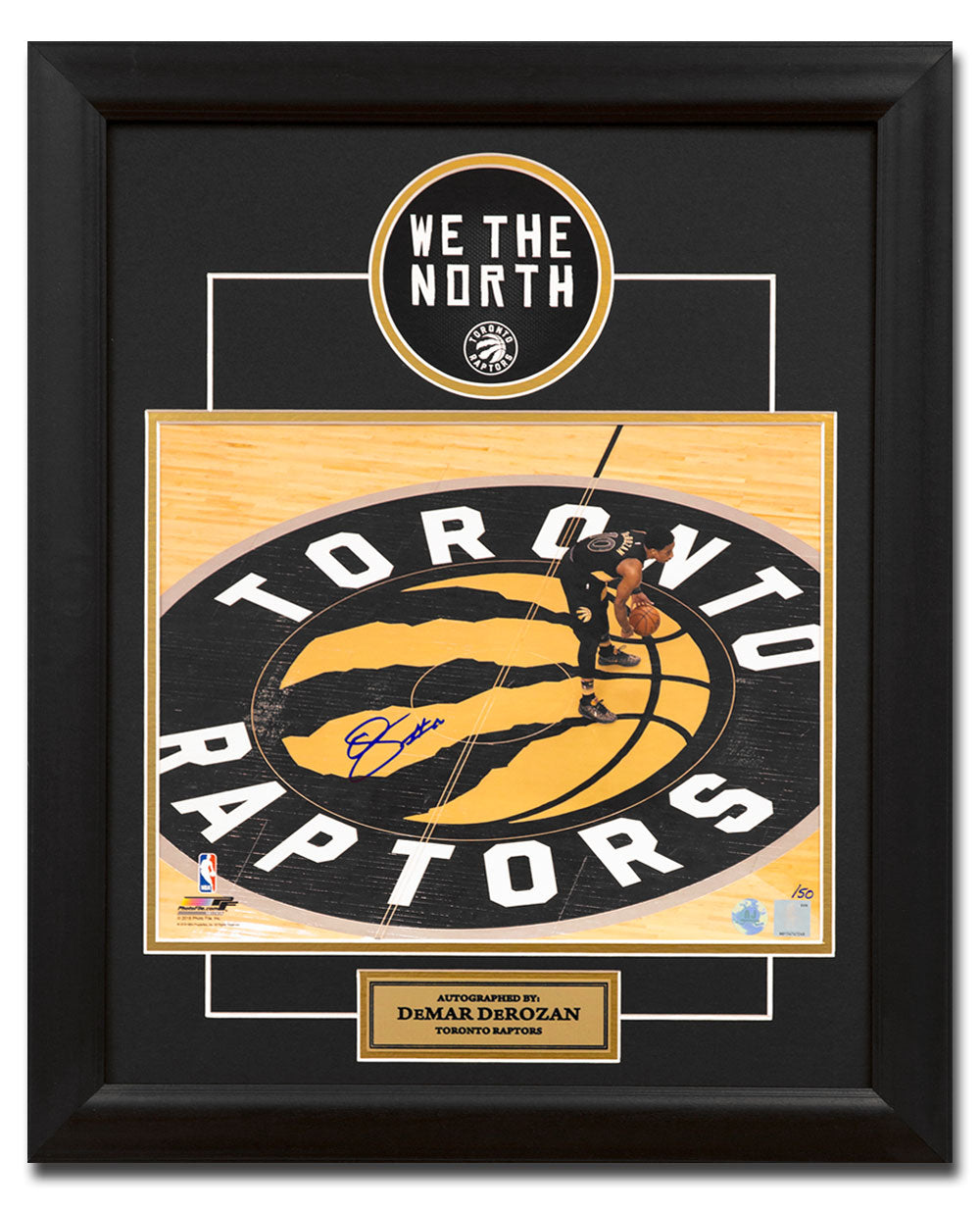  DeMar DeRozan Toronto Raptors Autographed Center Court 20x24 Frame #/50 