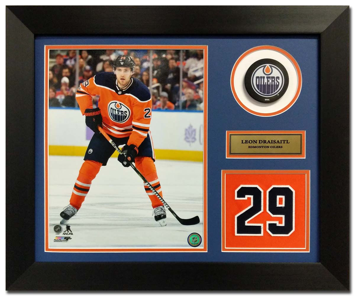  Leon Draisaitl Edmonton Oilers 20x24 Number Frame 