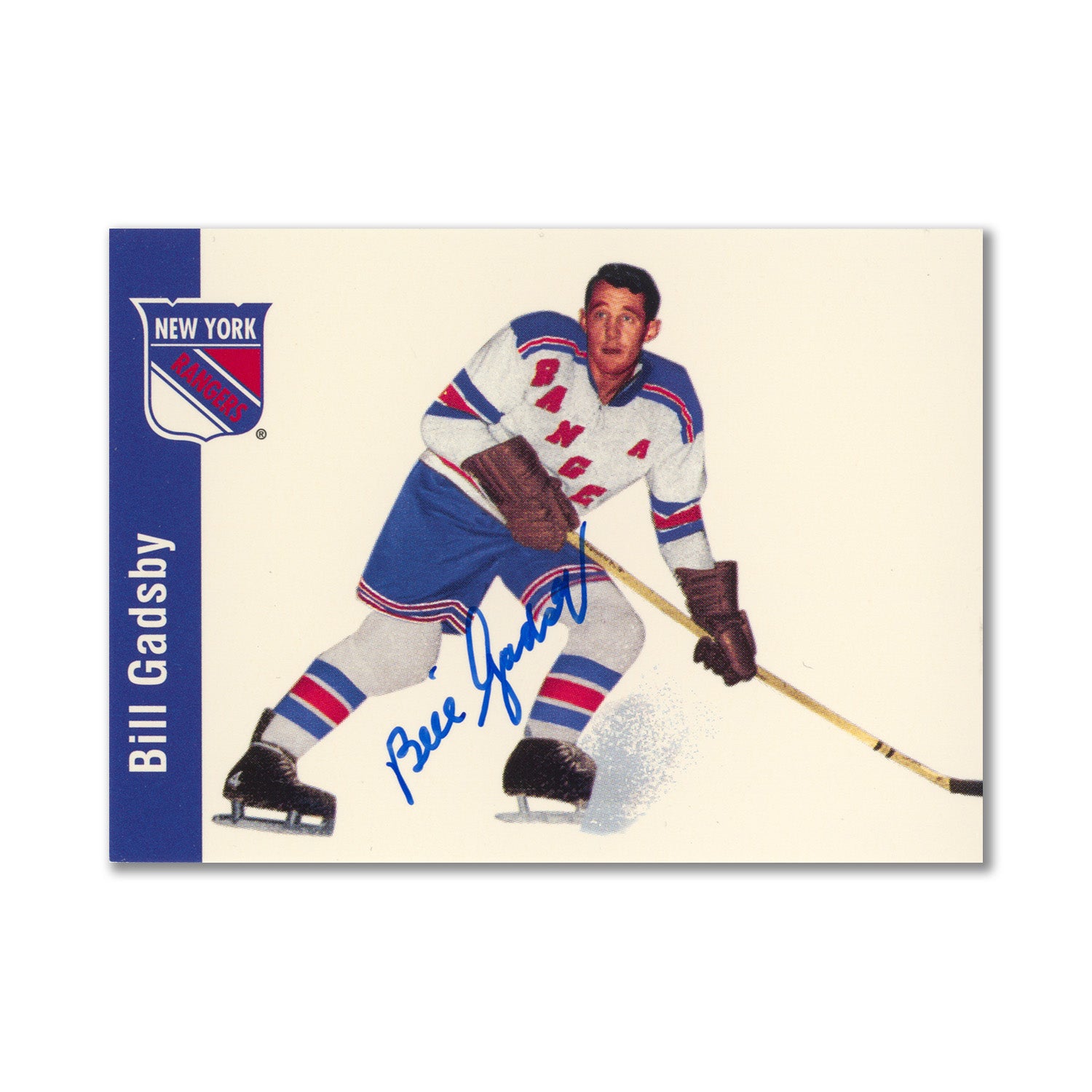  Autographed 1994 Parkhurst Missing Link #89 Bill Gadsby Hockey Card 