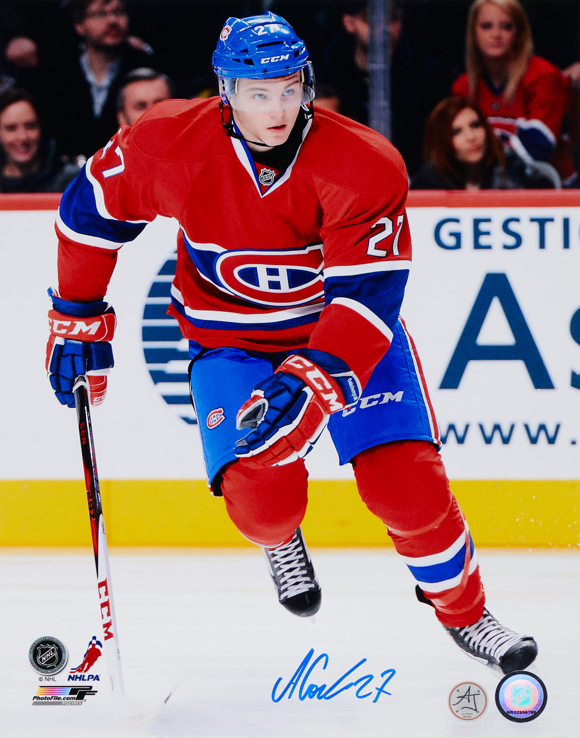  Alex Galchenyuk Signed Canadiens Hockey 11x14 Photo 