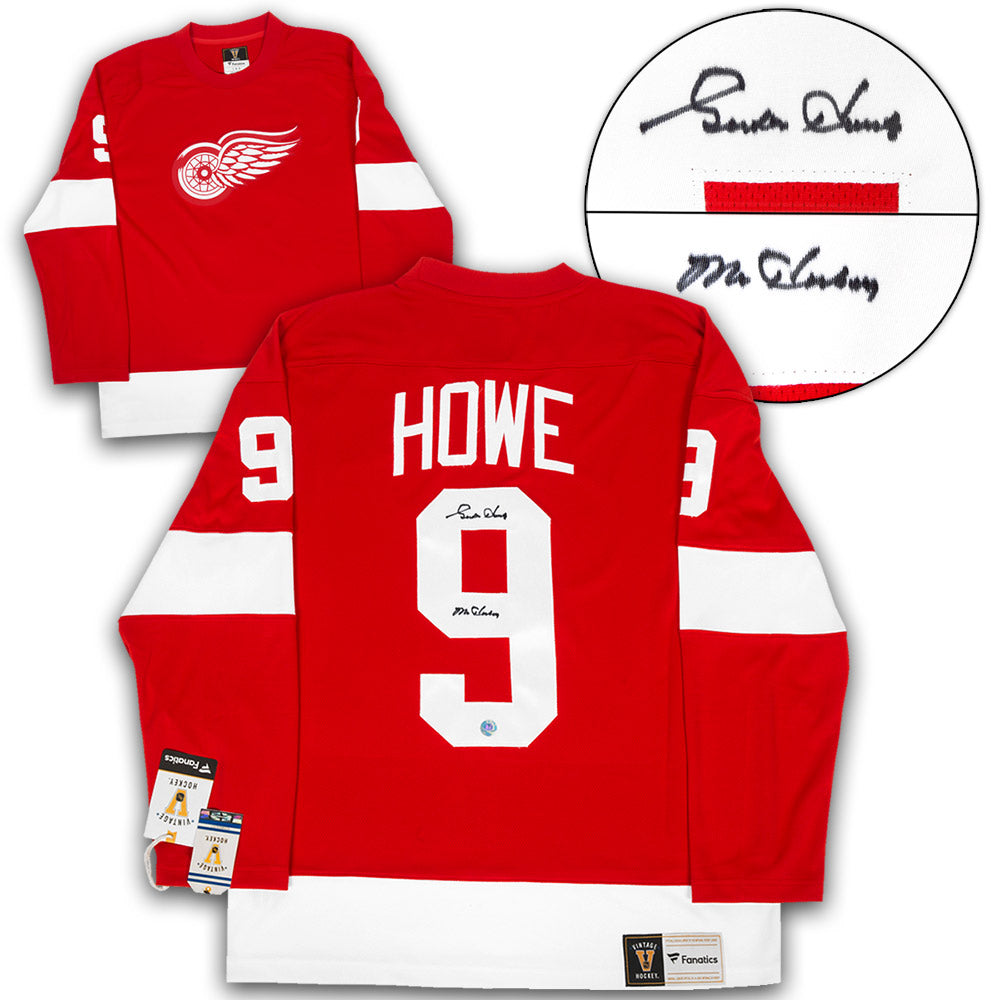  Gordie Howe Detroit Red Wings Signed Mr Hockey Fanatics Retro Jersey 