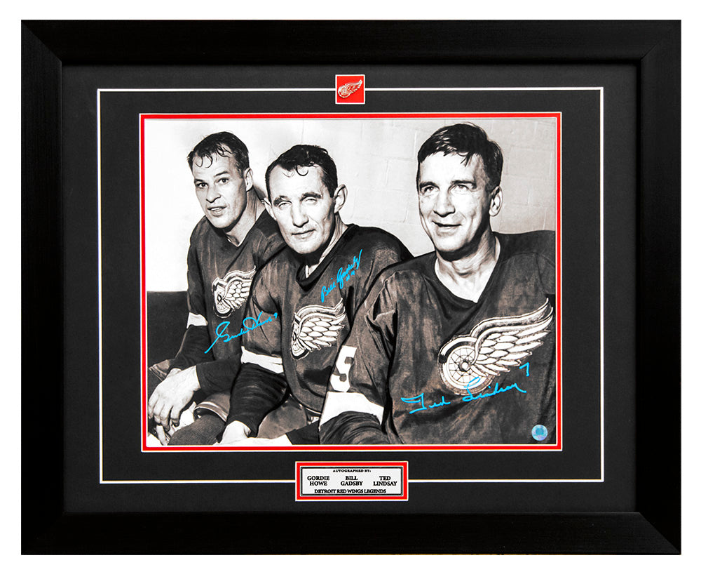 Gordie Howe & Ted Lindsay Autographed 16x20 Photo - Detroit City Sports
