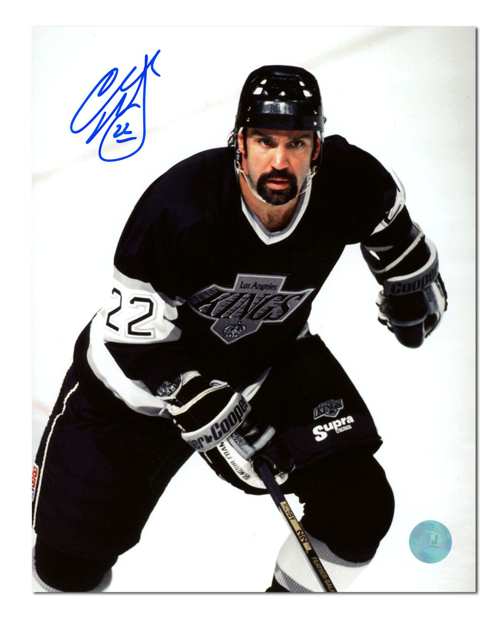  Charlie Huddy Los Angeles Kings Signed Close-Up Hockey 8x10 Photo 