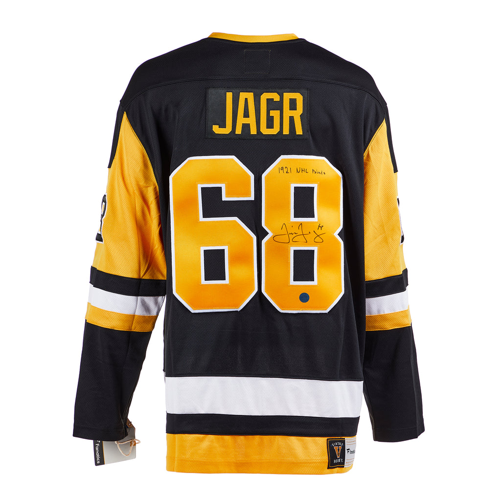 Jaromir Jagr Signed Autographed Pittsburgh Penguins Custom Jersey Tristar