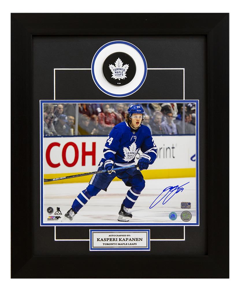  Kasperi Kapanen Toronto Maple Leafs Autographed 20x24 Puck Frame 