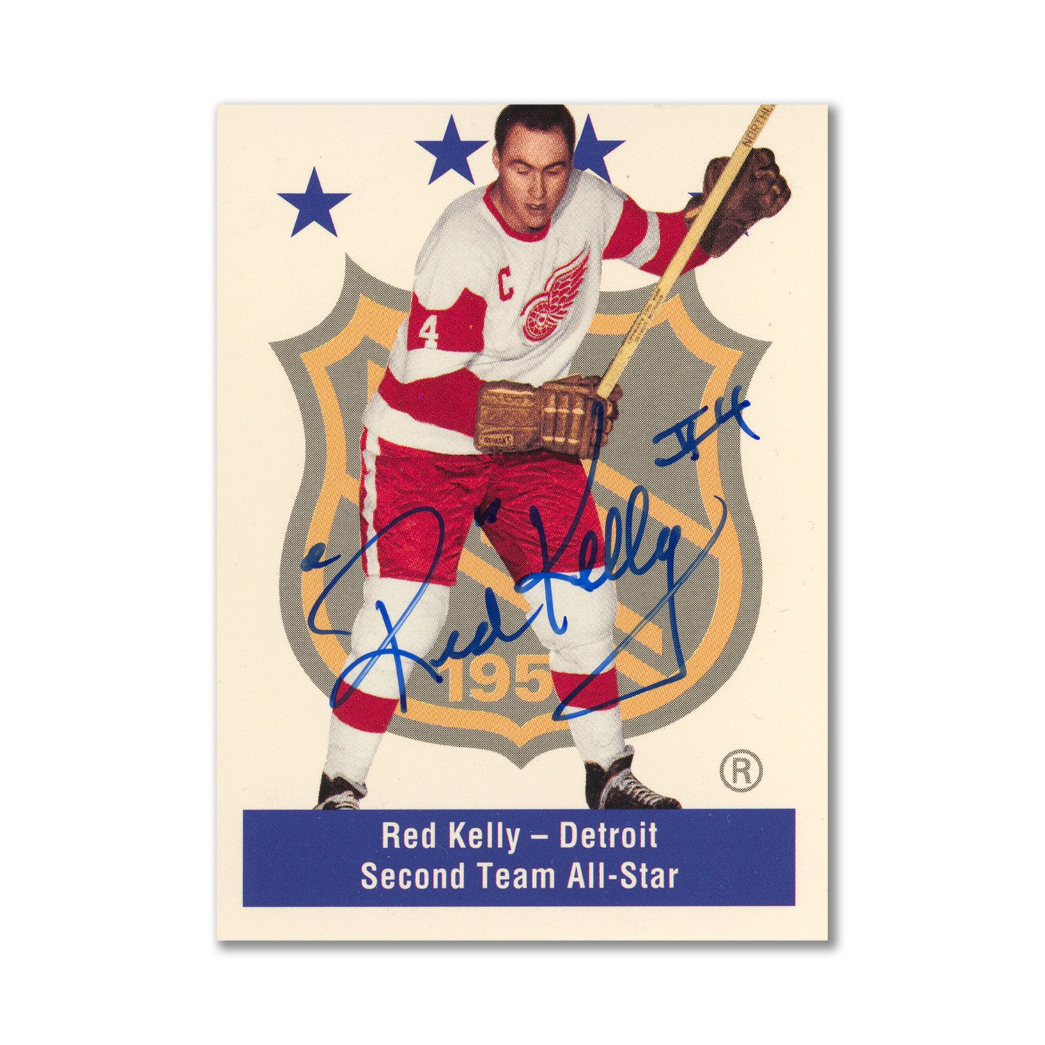  Autographed 1994 Parkhurst Missing Link #142 Red Kelly All-Star Card 