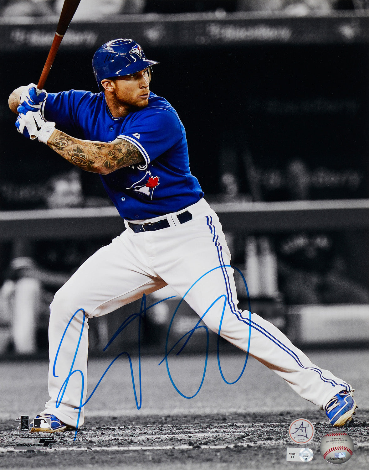  Brett Lawrie Signed Toronto Blue Jays Isolation 11x14 Photo 