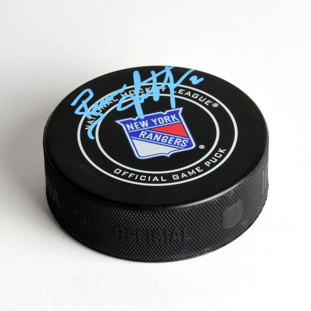  Brian Leetch New York Rangers Autographed Official Game Puck 