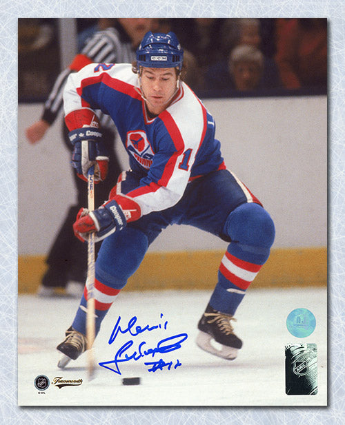  Morris Lukowich Winnipeg Jets Autographed Vintage Hockey 8x10 Photo 