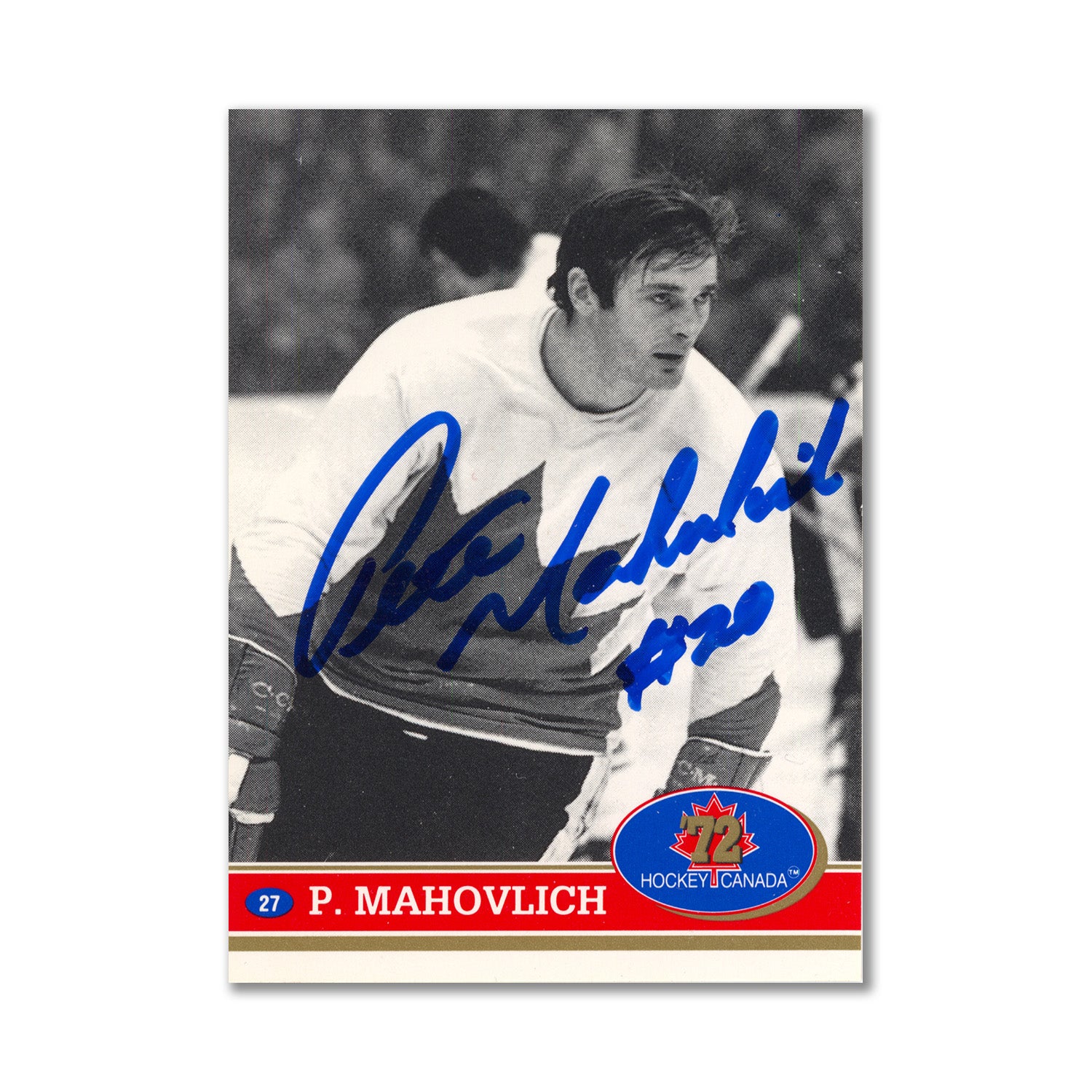  Autographed 1991 Future Trends #27 Pete Mahovlich Hockey Card 