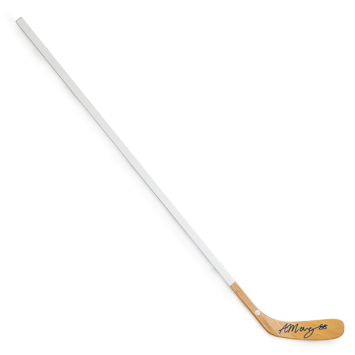  Andrew Mangiapane Autographed White Hockey Stick 