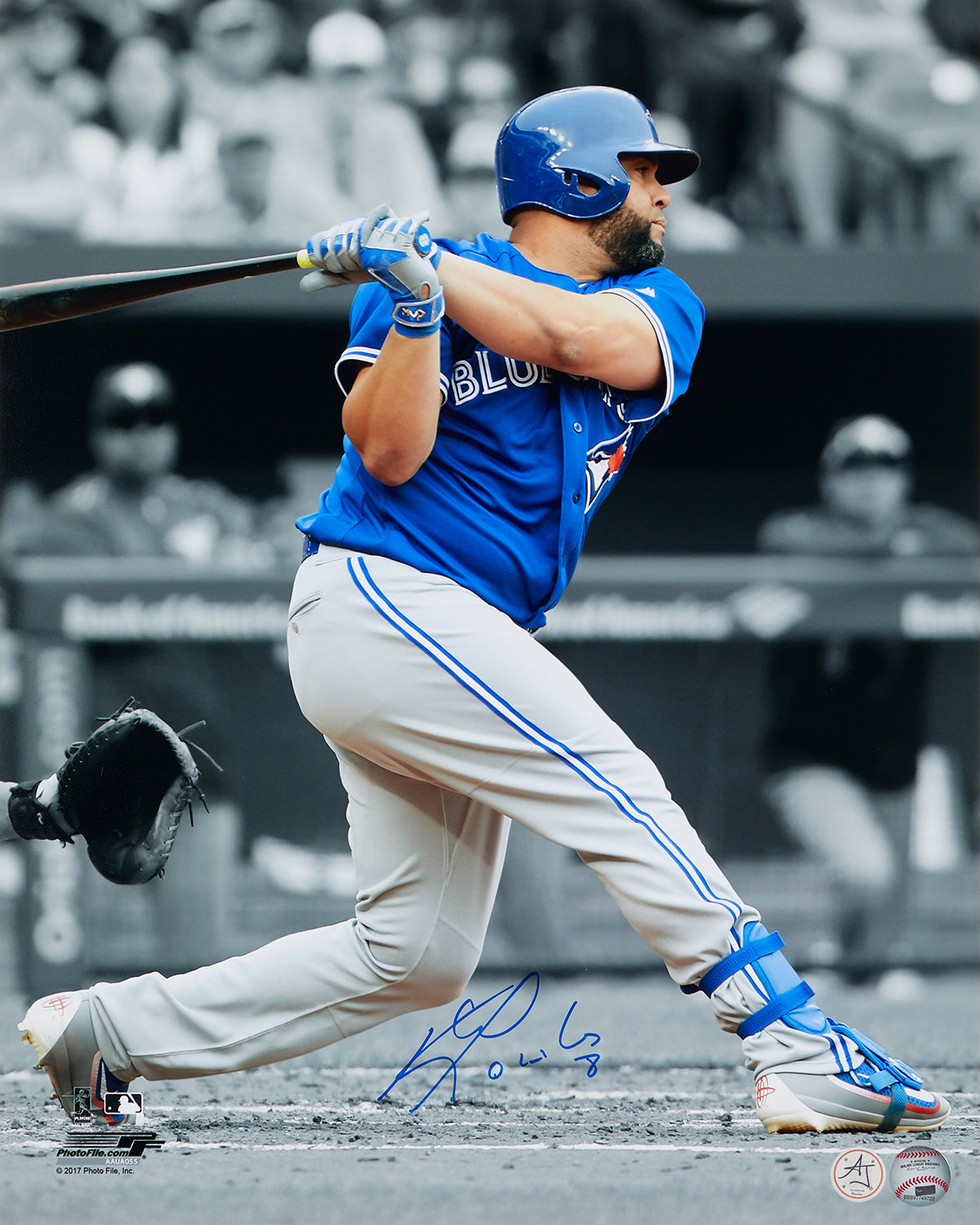  Kendrys Morales Signed Toronto Blue Jays Isolation 16x20 Photo 