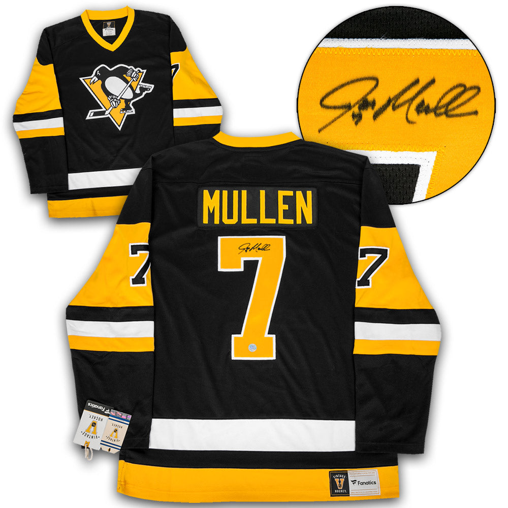  Joe Mullen Pittsburgh Penguins Signed Retro Fanatics Jersey 