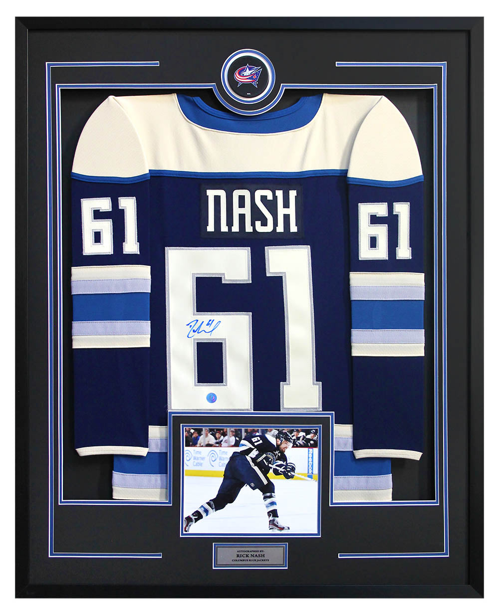  Rick Nash Signed Columbus Blue Jackets 36x44 Jersey Frame 