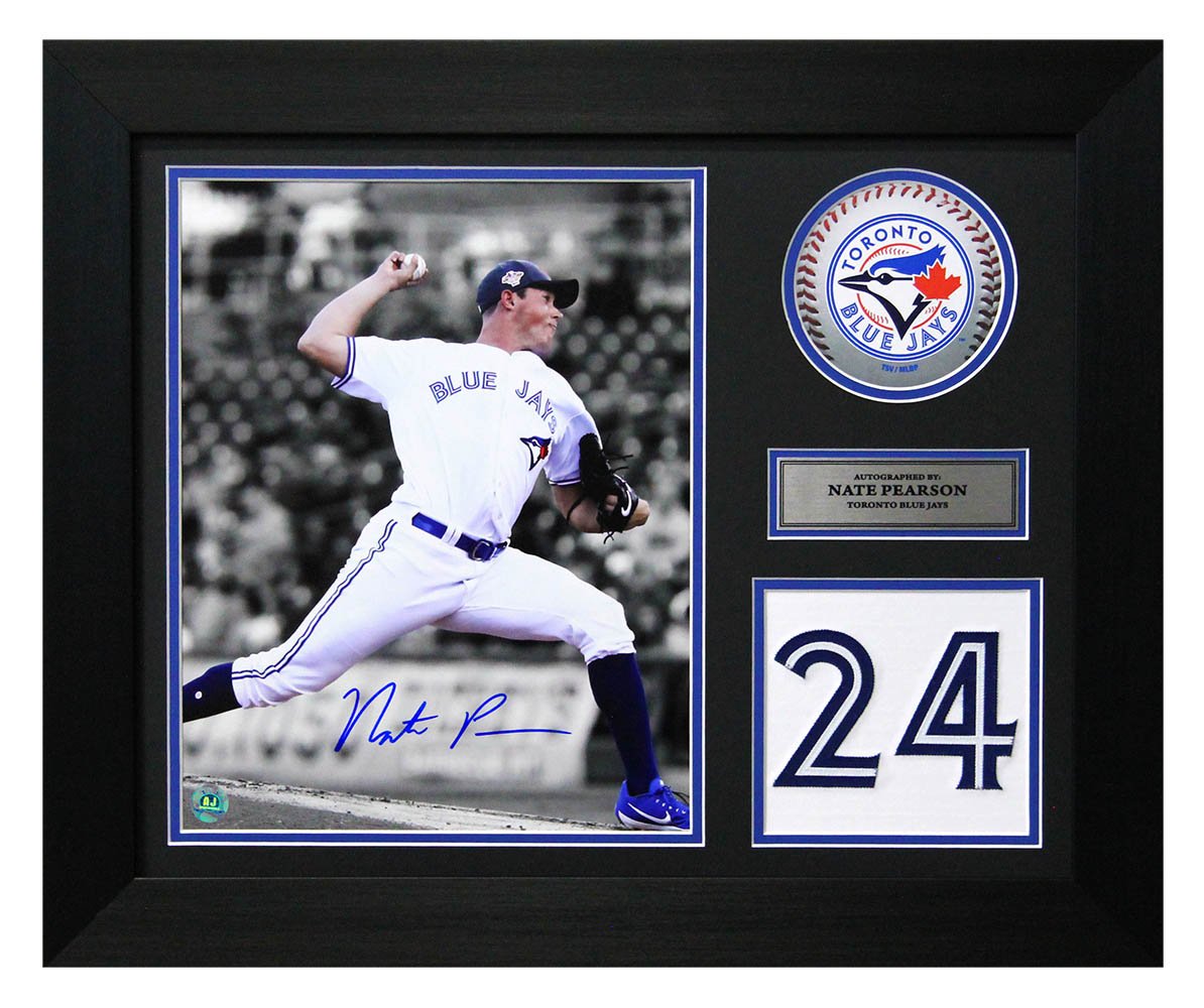  Nate Pearson Toronto Blue Jays Autographed 20x24 Number Frame 