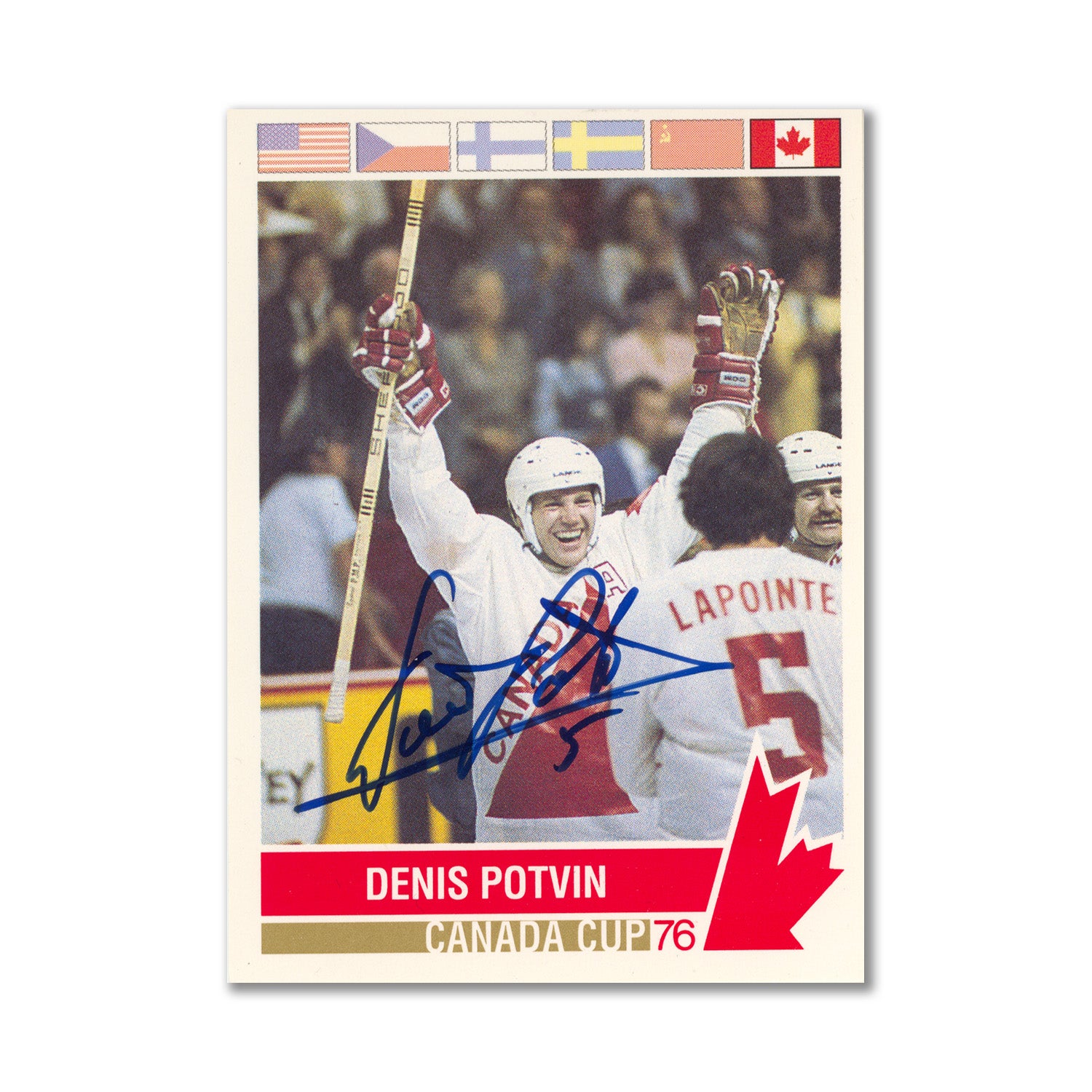  Autographed 1992 Future Trends #181 Denis Potvin Hockey Card 