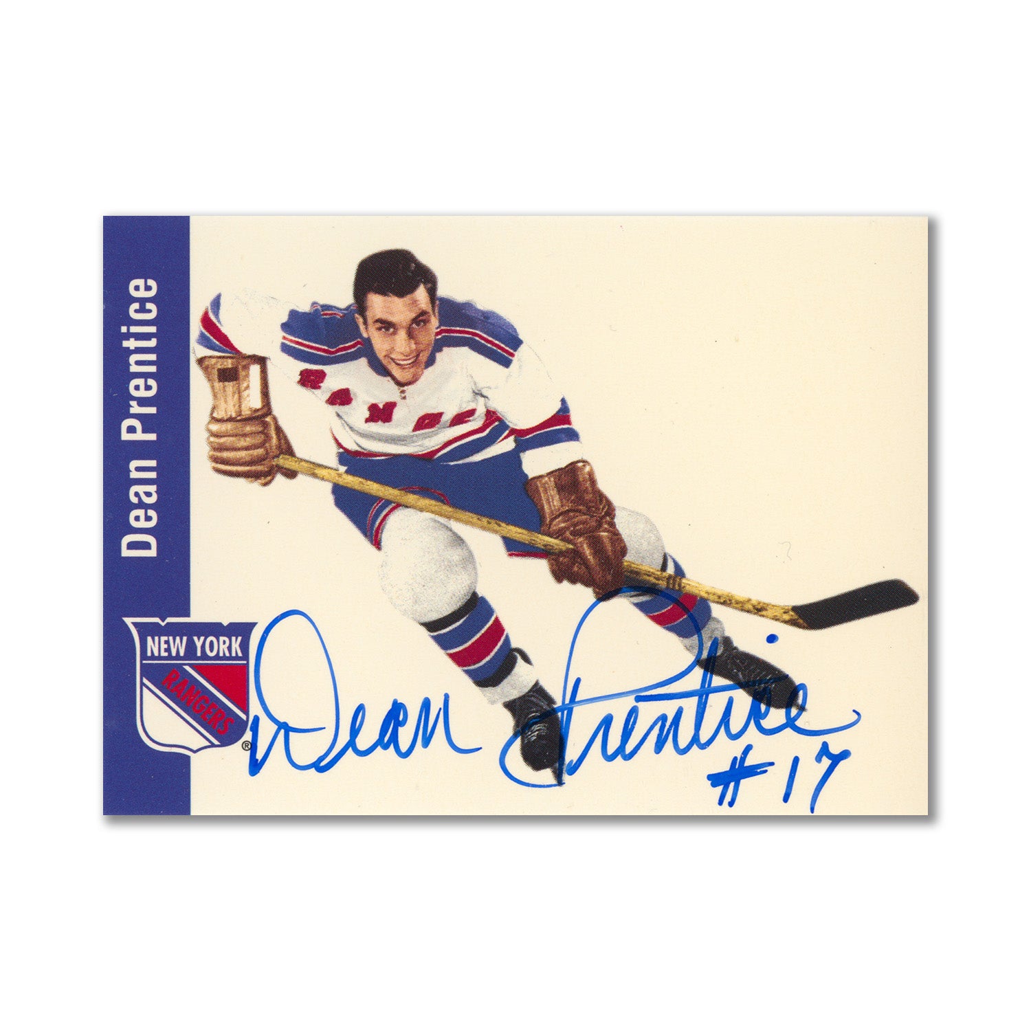  Autographed 1994 Parkhurst Missing Link #91 Dean Prentice Hockey Card 