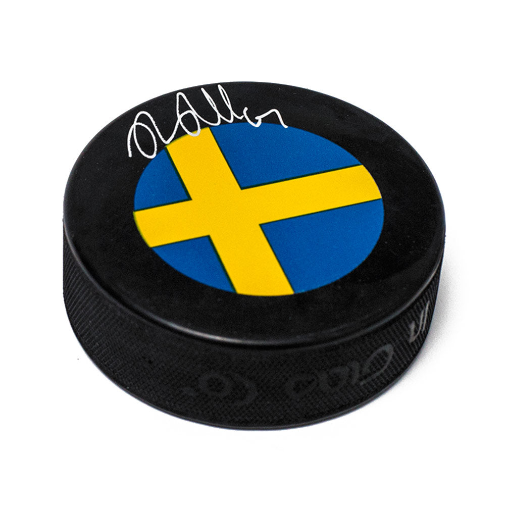  Rickard Rakell Team Sweden Autographed Hockey Puck 