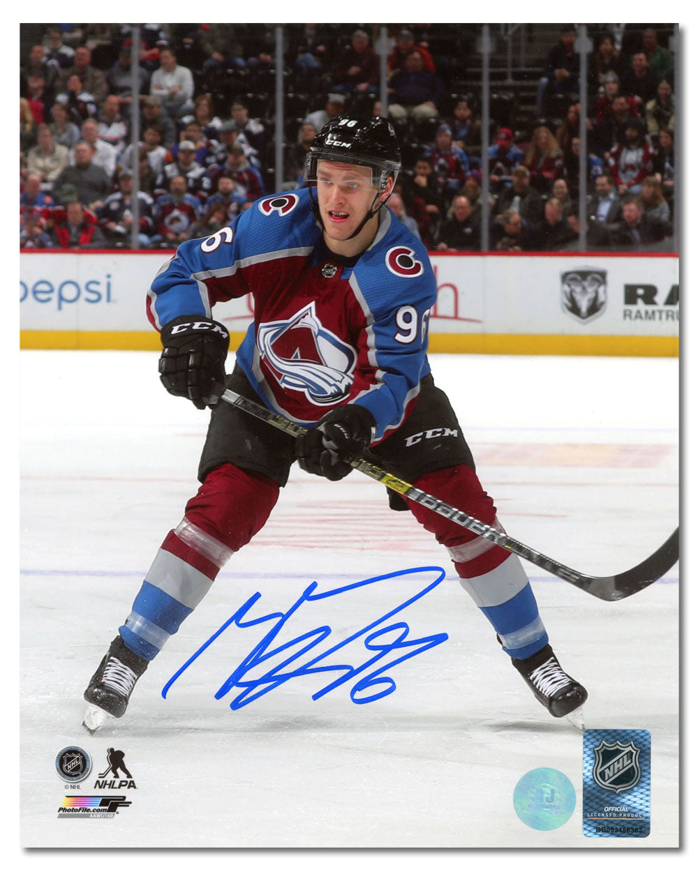  Mikko Rantanen Colorado Avalanche Autographed Hockey 8x10 Photo 