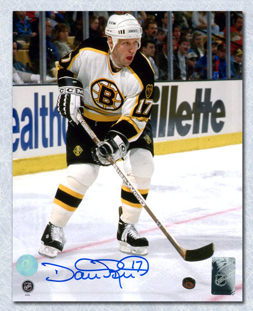 Brian Leetch Boston Bruins Autographed Signed Hockey Game Action