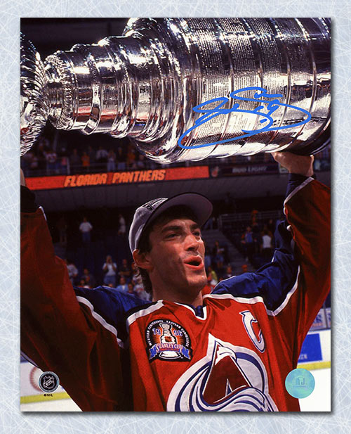  Joe Sakic Colorado Avalanche Autographed 1996 Stanley Cup 8x10 Photo 