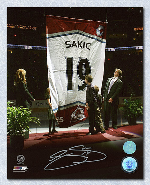 Joe Sakic Colorado Avalanche Autographed Away Jersey Inscribed HOF 2012  Deluxe Frame